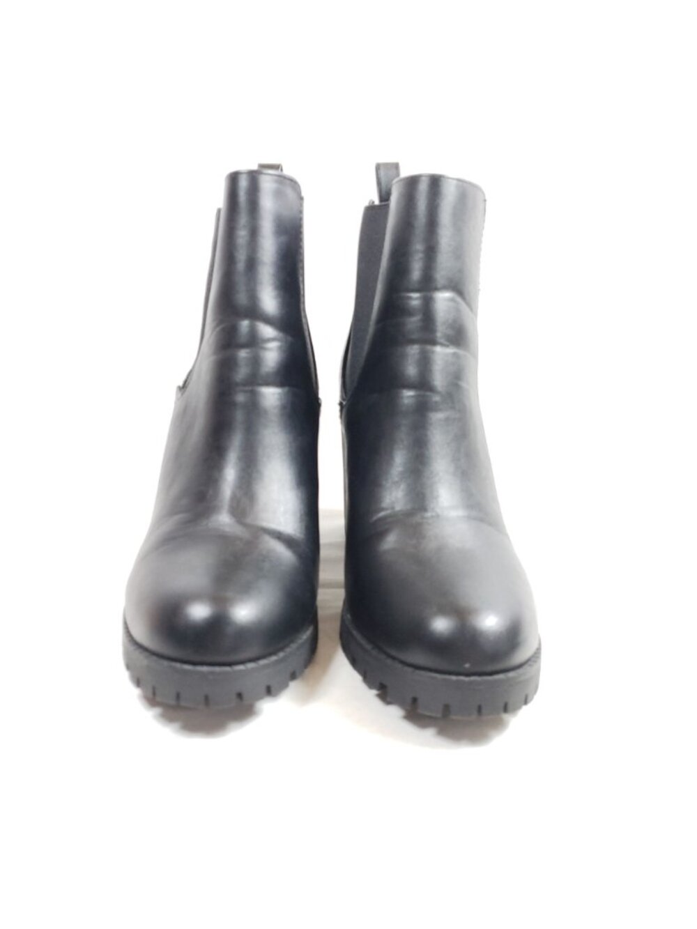 Womens Size 11 Black Chunky Heel Chelsea Ankle Boots All Man Made Material - Picture 6 of 9